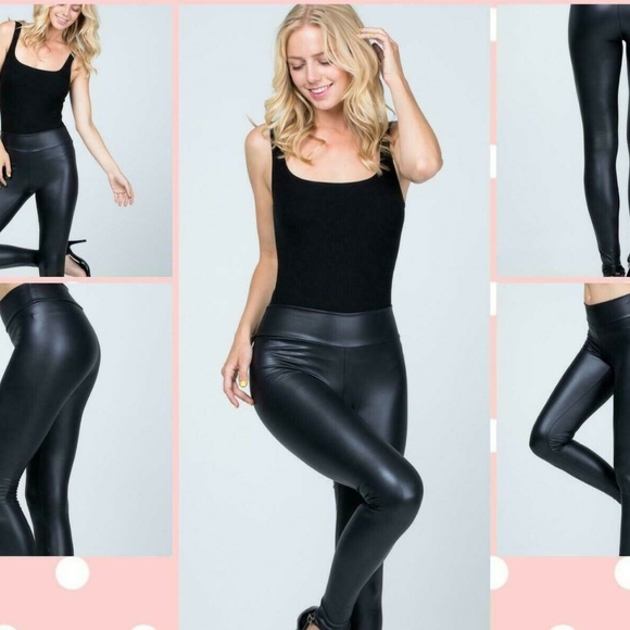 LA SCALA Pants - Women's Leggings Mid Rage Black Polyester Stretch